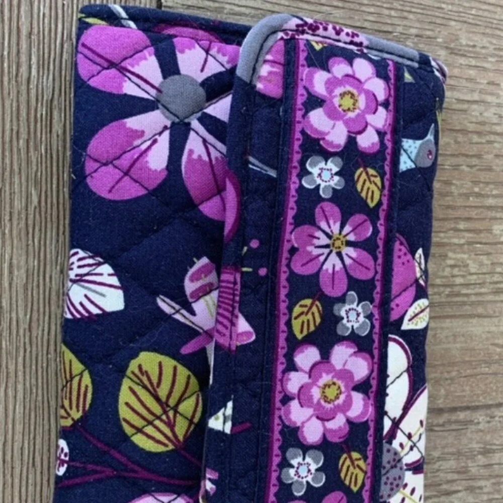 Vera Bradley Floral Nightingale Pattern Euro Wallet Trifold Wallet Designer NWOT - Picture 9 of 15
